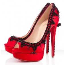 Christian Louboutin Torero 140mm Peep Toe Pumps Red