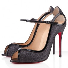 Christian Louboutin 1en8 100mm Peep Toe Pumps Black Christian Louboutin 1en8 100mm Peep Toe Pumps Black