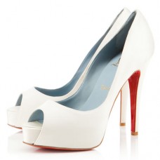 Christian Louboutin Hyper Prive 120mm Special Occasion Off White