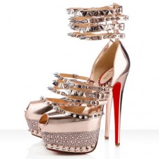 Christian Louboutin Isolde 160mm Peep Toe Pumps Gold