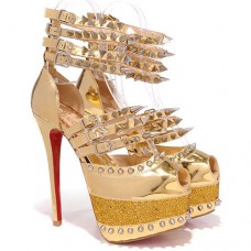 Christian Louboutin Isolde 160mm Peep Toe Pumps Bronze