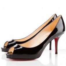 Christian Louboutin Mater Claude 80mm Peep Toe Pumps Black