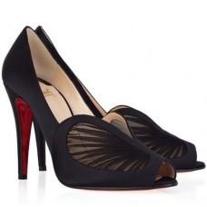 Christian Louboutin Papilipi 100mm Peep Toe Pumps Black