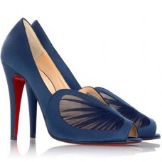 Christian Louboutin Papilipi 100mm Peep Toe Pumps Blue Christian Louboutin Papilipi 100mm Peep Toe Pumps Blue