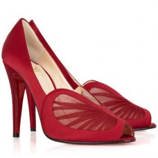 Christian Louboutin Papilipi 100mm Peep Toe Pumps Red Christian Louboutin Papilipi 100mm Peep Toe Pumps Red