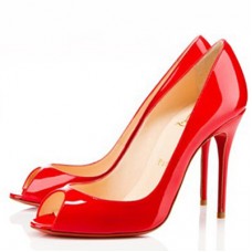 Christian Louboutin Sexy 100mm Peep Toe Pumps Red Christian Louboutin Sexy 100mm Peep Toe Pumps Red