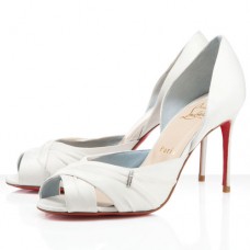Christian Louboutin Tres Ophrah 80mm Peep Toe Pumps Off White Christian Louboutin Tres Ophrah 80mm Peep Toe Pumps Off White
