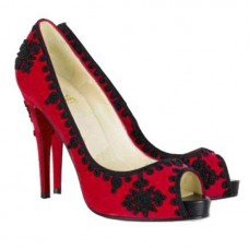 Christian Louboutin Very Brode 120mm Peep Toe Pumps Red