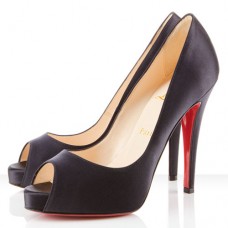 Christian Louboutin Very Prive 100mm Peep Toe Pumps Black
