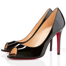 Christian Louboutin You You 100mm Peep Toe Pumps Black