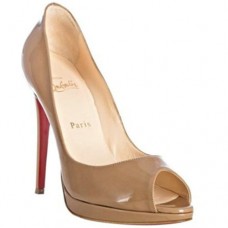 Christian Louboutin Yolanda 120mm Peep Toe Pumps Camel