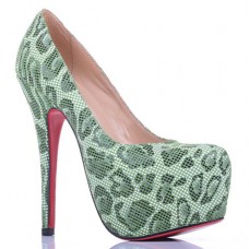 Christian Louboutin Daffodile Lace 160mm Platforms Green