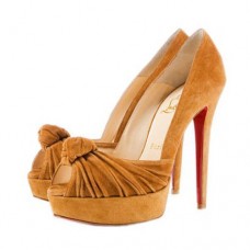 Christian Louboutin Greissimo 140mm Peep Toe Pumps Yellow