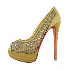 Christian Louboutin Pampas 140mm Peep Toe Pumps Green