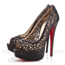 Christian Louboutin Pampas 140mm Peep Toe Pumps Black