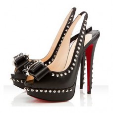 Christian Louboutin Lady Clou 140mm Slingbacks Black