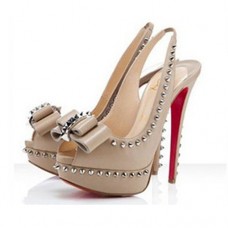 Christian Louboutin Lady Clou 140mm Slingbacks Nude