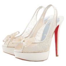 Christian Louboutin Exclu 140mm Slingbacks White