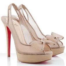 Christian Louboutin Exclu 140mm Slingbacks Beige
