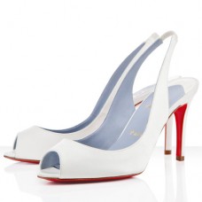 Christian Louboutin You You 80mm Slingbacks White