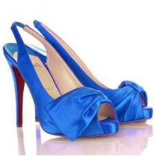 Christian Louboutin Very Noeud 120mm Slingbacks Blue