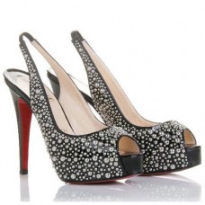 Christian Louboutin Star Prive 120mm Slingbacks Black
