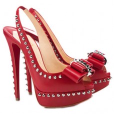 Christian Louboutin Lady Clou 140mm Slingbacks Red