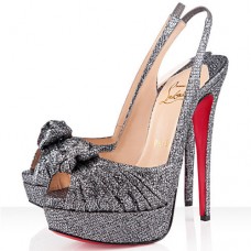 Christian Louboutin Jenny 140mm Slingbacks Grey