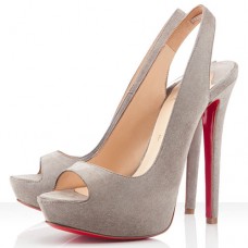 Christian Louboutin Cheyenne 140mm Slingbacks Elefante