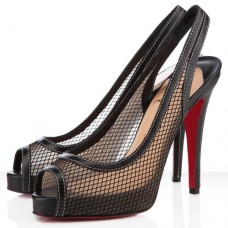 Christian Louboutin Canne A Peche 120mm Slingbacks Black