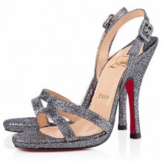 Christian Louboutin Fine Romance 120mm Slingbacks Grey