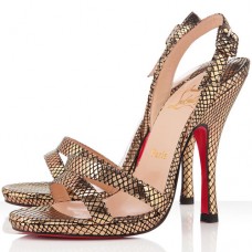 Christian Louboutin Fine Romance 120mm Slingbacks Gold