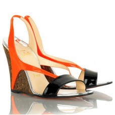 Christian Louboutin Yasmine 100mm Wedges Orange