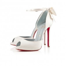 Christian Louboutin Dos Noeud 120mm Special Occasion Off White Christian Louboutin Dos Noeud 120mm Special Occasion Off White