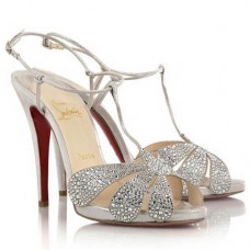 Christian Louboutin Margi Diams 120mm Sandals Silver
