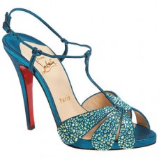 Christian Louboutin Margi Diams 120mm Sandals Turquoise
