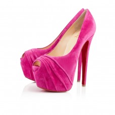 Christian Louboutin Drapesse 160mm Peep Toe Pumps Grenadine