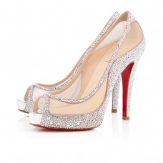 Christian Louboutin Camillas 120mm Peep Toe Pumps Aurora Boreale