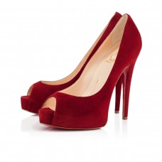 Christian Louboutin Vendome 120mm Peep Toe Pumps Red Christian Louboutin Vendome 120mm Peep Toe Pumps Red