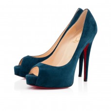 Christian Louboutin Vendome 120mm Peep Toe Pumps Blue Christian Louboutin Vendome 120mm Peep Toe Pumps Blue