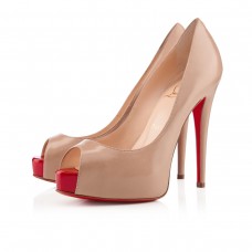 Christian Louboutin Vendome 120mm Peep Toe Pumps Nude/Red Christian Louboutin Vendome 120mm Peep Toe Pumps Nude/Red
