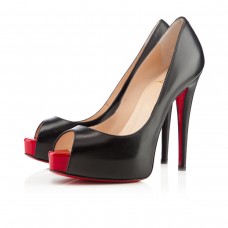 Christian Louboutin Vendome 120mm Peep Toe Pumps Black/Red