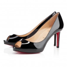 Christian Louboutin No Matter 80mm Peep Toe Pumps Black Christian Louboutin No Matter 80mm Peep Toe Pumps Black
