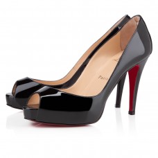 Christian Louboutin Very Prive 100mm Peep Toe Pumps Black