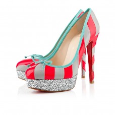 Christian Louboutin Foraine 140mm Platforms Rose Paris/Light Grey