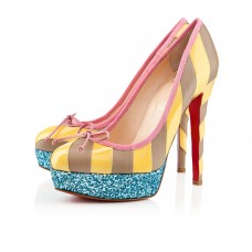 Christian Louboutin Foraine 140mm Platforms Yellow/Stone
