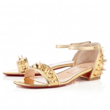 Christian Louboutin Druide Flat Sandals Gold Christian Louboutin Druide Flat Sandals Gold