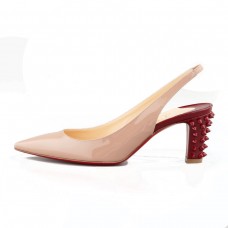 Christian Louboutin Lemer 40mm Slingbacks Nude