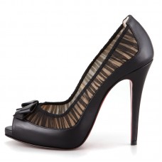 Christian Louboutin Angelique 120mm Peep Toe Pumps Black
