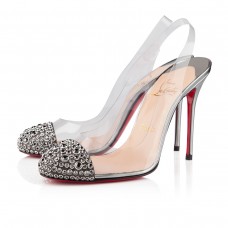Christian Louboutin Epoca 100mm Slingbacks Silver